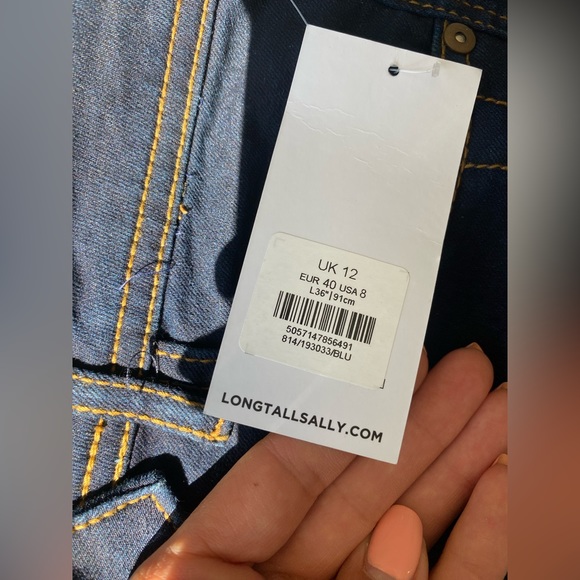 Long Tall Sally Jeans ~ Dark Blue Denim ~ Size 8 US - Picture 4 of 7